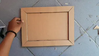 How to make a photo frame from used cardboard | Aesthetic photo frames