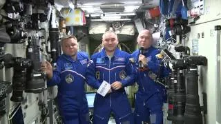 Космонавты поздравили Тюменскую область.Привет от экипажа МКС
