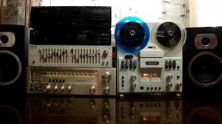 Катушечный магнитофон "Нота-203 стерео" белый.Reel-to-reel tape recorder "Nota-203 stereo" white.