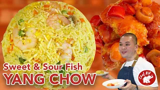 YANG CHOW FRIED RICE & SWEET AND SOUR FISH