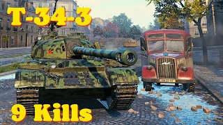 World of tanks T-34-3 - 4,6 K Damage 9 Kills, wot replays