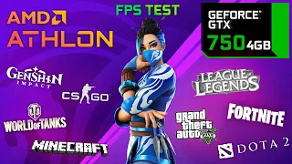 БЮДЖЕТНЫЙ КОМП ATHLON X4 970 + GTX750 4GB ФПС ТЕСТ(DOTA/WOT/CSGO/MINECRAFT/GTAV/GENSHIN FPS TEST)