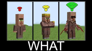 Scary villagers with different Wi-Fi in Minecraft wait what meme part 146