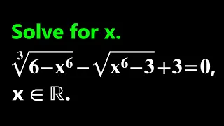 A Nice Radical Equation | Solve The Equation Using The Substitution Method.