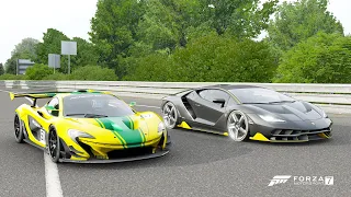 Forza 7 Drag race: McLaren P1 GTR vs Lamborghini Centenario (950hp)