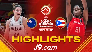 Puerto Rico 🇵🇷 clinch Olympic ticket with win over NZ! | J9 Highlights | FIBA Women's OQT 2024