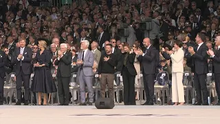 Standing ovation for Zelensky at ceremony marking 80th anniversary of D-Day on Omaha Beach | AFP