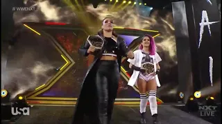 Dakota Kai and Raquel Gonzalez entrance as NXT women tag team champion