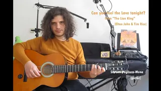 The Lion King: "Can you feel the Love tonight?", arranged for solo Guitar