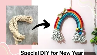 DIY rainbow wall hanging/Easy macrame rainbows/for beginners