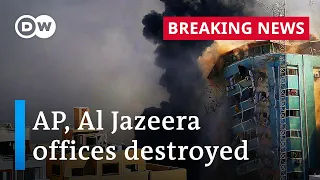 Israeli airstrike flattens Gaza media tower as violence spreads | DW Special Report