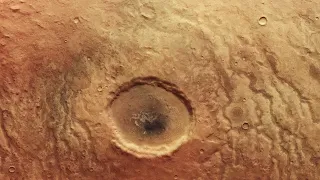 30 km crater in Aonia Terra on Mars (4K UHD)