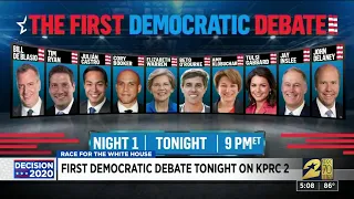 First democratic debate tonight on KPRC