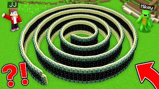JJ and Mikey Found a SPIRAL END PORTAL in Minecraft Maizen!