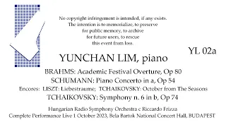 YL 02a  YUNCHAN LIM  Entire Concert Live 1 Oct 2023 Budapest  Hungarian National Symphony Orchestra