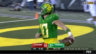 Oregon QB Bo Nix 80 Yard TD Run vs Stanford | 2022 College Football