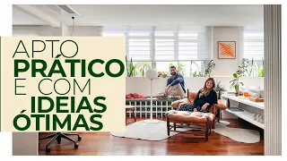 APTO COM IDEIAS BOAS E PRÁTICAS - MINIMALISTA ACONCHEGANTE TROUXE ATÉ UM JARDIM PARA DENTRO DE CASA