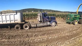 Corn season 18 wheeler stuck with floater tires