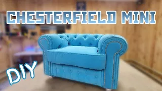 Пуфик  CHESTERFIELD в каретной стяжке своими руками. Chesterfield capitone bench mini DIY