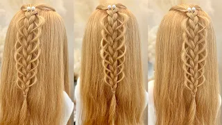 Braid Hairstyle for long hair | Trendy Hairstyle for teenagers | Easy Hairstyle | Unique Hairstyle