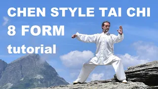 CHEN STYLE TAI CHI 8 FORM - Tutorial Step By Step in Mirror and Back View