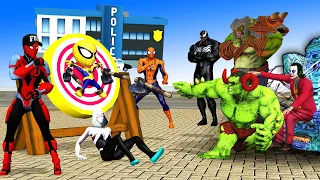 Siêu nhân người nhện TEAM SPIDER-MAN 4 Superhero Rescue Baby Spiderman vs joker, Venom, Giant Hulk