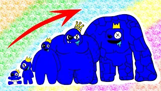 Blue Drawing Growing Up Evolution from Rainbow Friends Roblox @EasyLittleDrawings