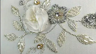 Beaded Embroidery | Hand Embroidery and nice Beads Work | Watch the design !! DIY HOME