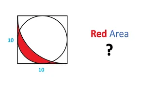 Can you find Red Area ? Olympiad Questions