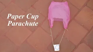 DIY How To Make Paper Cup Plastic cover Parachute Toy For School Projects