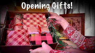 ASMR Opening Gifts! (Soft Spoken only) Unboxing with tissue paper & gift wrap. Beautiful gifts!