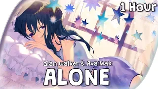 Nightcore - Alone, Pt. II (Alan Walker & Ava Max) 【1 HOUR Loop】|| Lyrics