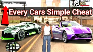 All Cars With One Cheat in GTA San Andreas || Every Secret Cars & Vehicles Cheats GTA San