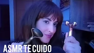 ASMR TE CUIDO LA PIEL HASTA QUE TE DUERMAS  "SKIN CARE ROUTINE" 👄🎤🎧💤💤💤🩷