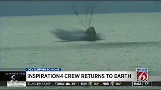 Inspiration4 crew returns to Earth