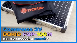 📦 Солнечная батарея DOKIO FSP-100M на 100W ❄ - Что может солнечная электростанция ЗИМОЙ?