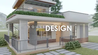 HOUSE DESIGN | BUNGALOW HOUSE with DECK | 10.00m x 8.00m (119 sqm) | 2 BEDROOM