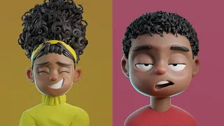 Create stylized curly Hair in blender