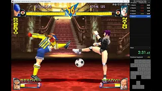 Arcade speedrun Rival Schools: United by Fate [1997] L2 W.R. best final Ch. Roberto 3:32.760