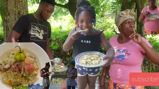 Bhagi rice cooked with pigtail a famous Trinidadian dish every tasty and delicious 😋....