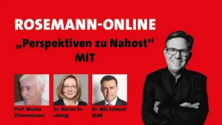 "Perspektiven zu Nahost" mit Prof. Moshe Zimmermann, Dr. Muriel Asseburg und Dr. Nils Schmid MdB