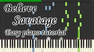 Believe - Savatage - Very easy and simple piano tutorial synthesia planetcover
