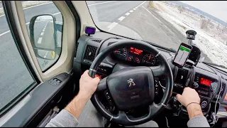 2017 Peugeot Boxer III [2.2 HDi 130HP] |0-100| POV Test Drive #1588 Joe Black