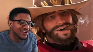 WHAT IN TARNATION?! | Overwatch McCree Cinematic LIVE REACTION (Blizzcon 2018)