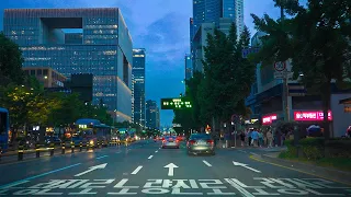 [4K HDR] Night Driving Seoul City | Let's go to the Olympic Highway and World Tower POV
