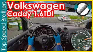 VW Caddy 2K 1.6 TDI (2014) POV Top Speed Autobahn #TopSpeedBrothers