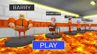 Escaping from a LAVA BARRY PRISONER'S PRISON RUN! And BECAME a BARRY PRISONER #Roblox