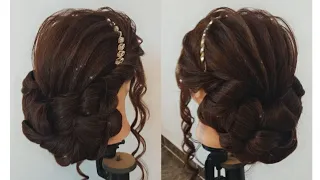 خطوات تسريحة عروس كتير حلوة وسهلة خطوة بخطوة 😍😍 تعلم تساريح الشعر 🤩🤩Hairstyle