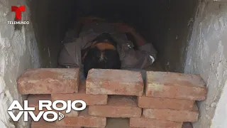 Trabajadores de un cementerio se entierran como forma de protesta en Bolivia