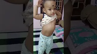 Belly dance!16 months cute baby!dom dom yes#viral #funny #shorts #dance #trending #entertainment